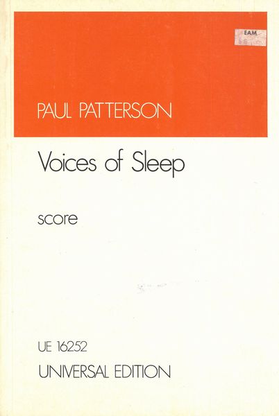 Voices of Sleep : For Soprano, SATB Chorus and Orchestra.