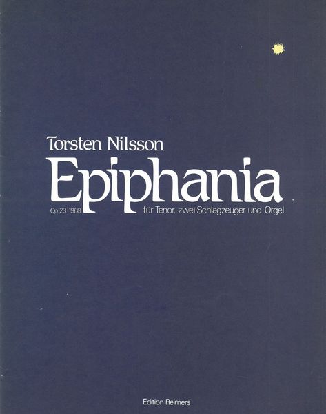 Epiphania : For For Tenor, Percussion and Organ.