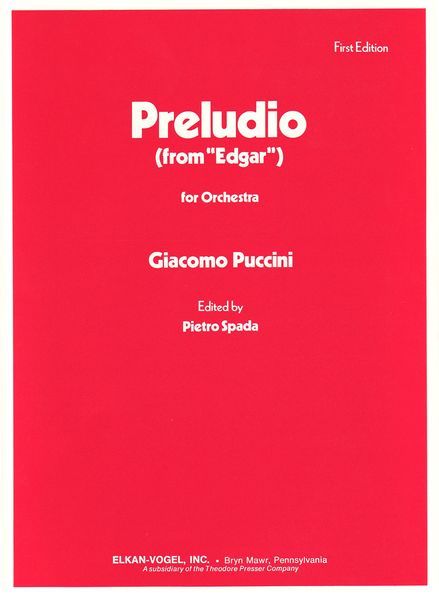 Preludio (From Edgar) : For Orchestra / edited by Pietro Spada.