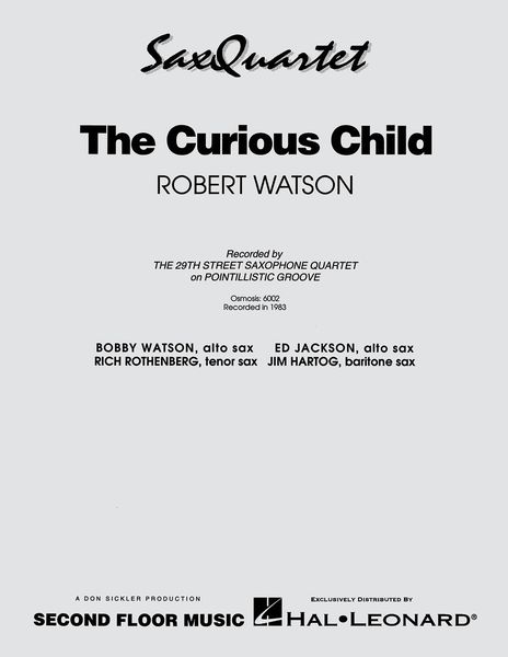 Curious Child : For Saxophone Quartet.