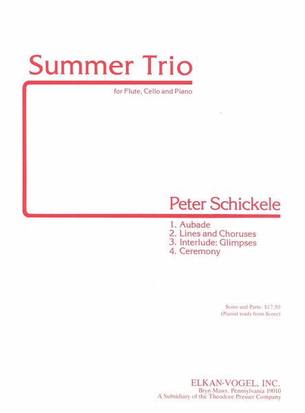 Summer Trio : For Flute, Cello and Piano.