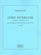 Lyric Interlude, Op. 110b - A Study In Pastoral Style : Pour Cor Anglais Et Piano.