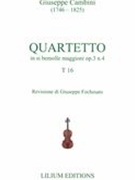 Quartetto In Si Bemolle Maggiore, Op. 3 N. 4, T 16 / edited by Giuseppe Fochesato.