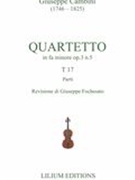 Quartetto In Fa Minore, Op. 3 N. 5, T 17 / edited by Giuseppe Fochesato.