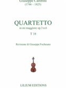 Quartetto In Mi Maggiore, Op. 3 N. 6, T 18 / edited by Giuseppe Fochesato.