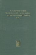 Catalogue of The Mendelssohn Papers In The Bodleian Library, Oxford, Vol. I / Ed. by Margaret Crum.