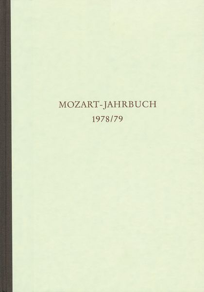 Mozart-Jahrbuch 1978/79.