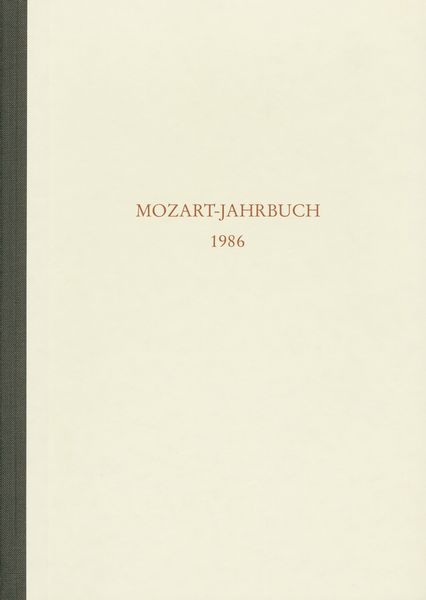 Mozart-Jahrbuch 1986.