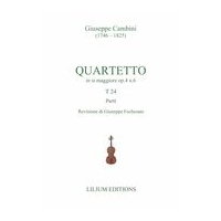 Quartetto In Si Bemolle Maggiore, Op. 4 N. 6, T 24 / edited by Giuseppe Fochesato.