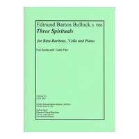 Three Spirituals : For Bass-Baritone, Cello and Piano.