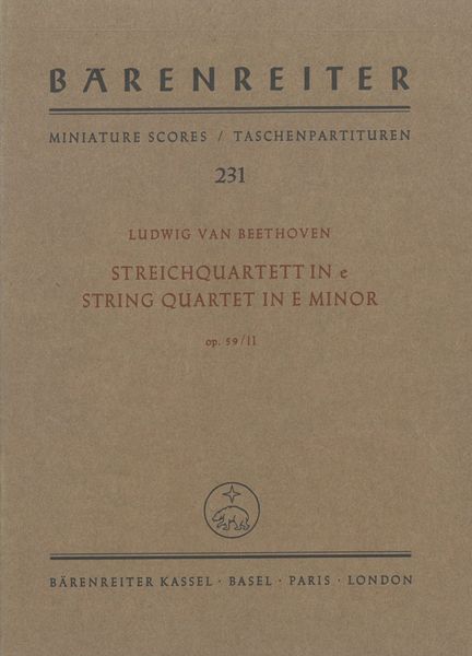 Streichquartett In E-Moll, Op. 59, No. 2.