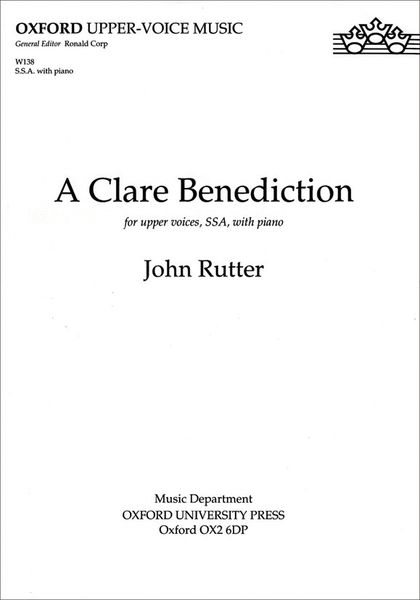 Clare Benediction : For SSA and Keyboard.