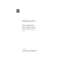 Drei Gedichte von Nelly Sachs : Für (Mezzo-) Sopran und Klavier (2016).