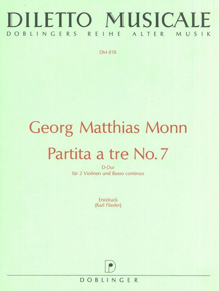 Partita A Tre No. 7 D-Dur : Für 2 Violinen und Basso Continuo.