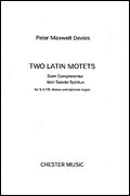 Two Latin Motets : For SATB and Optional Organ.