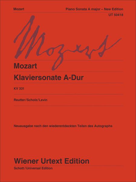 Klaviersonate A-Dur, K. 331 / edited by Jochen Reutter.