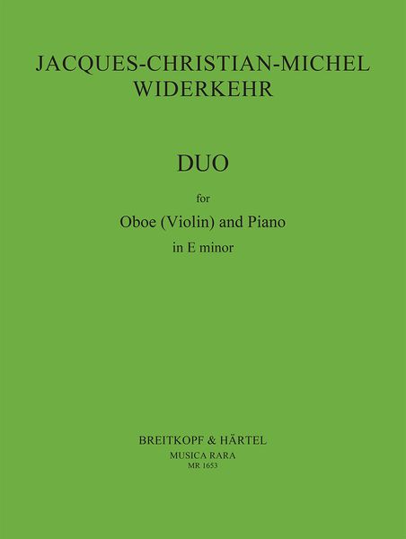 Duo Sonata : For Oboe and Piano.
