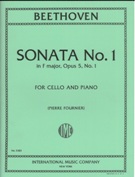 Sonata No. 1 In F Major, Op. 5 No. 1 : For Violoncello and Piano / edited by Pierre Fournier.