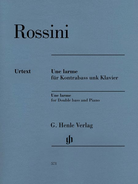 Une Larme : Für Kontrabass und Klavier / edited by Tobias Glöckler.