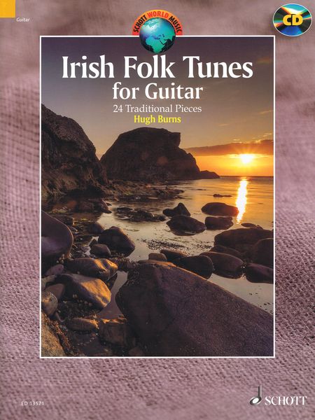 Irish Folk Tunes For Guitar : 24 Traditional Pieces / arranged by Hugh Burns.