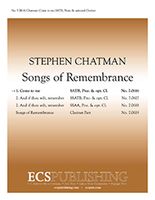 Songs of Remembrance No. 1 'Come To Me' : For SATB, Piano and Optional Clarinet.