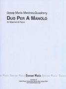 Duo Per A Manolo : For Clarinet and Piano.