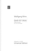 Quid Est Deus : Cantata Hermetica Für Chor und Orchester (2007).