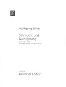 Sehnsucht und Nachtgesang : Zwei Goethe-Lieder Für Mittlere Stimme und Klavier (2014).