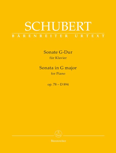 Sonate G-Dur, Op. 78, D 894 : Für Klavier / edited by Walburga Litschauer.