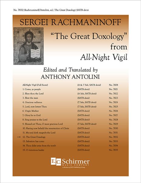 Great Doxology (No. 12 From All-Night Vigil) : For SATB Divisi / Ed. Anthony Antolini.