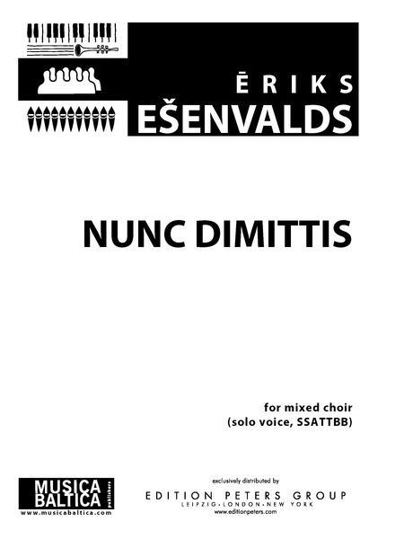 Nunc Dimittis : For SSATTBB A Cappella.