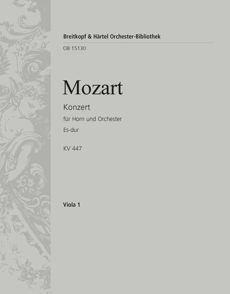 Konzert Es-Dur, K. 447 : Für Horn und Orchester / edited by Henrik Wiese.