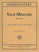 Valse Miniature, Op. 1 No. 2 : For String Bass and Piano.