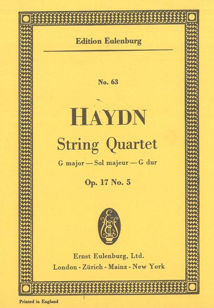 String Quartet In G Major, Op. 17 No. 5.