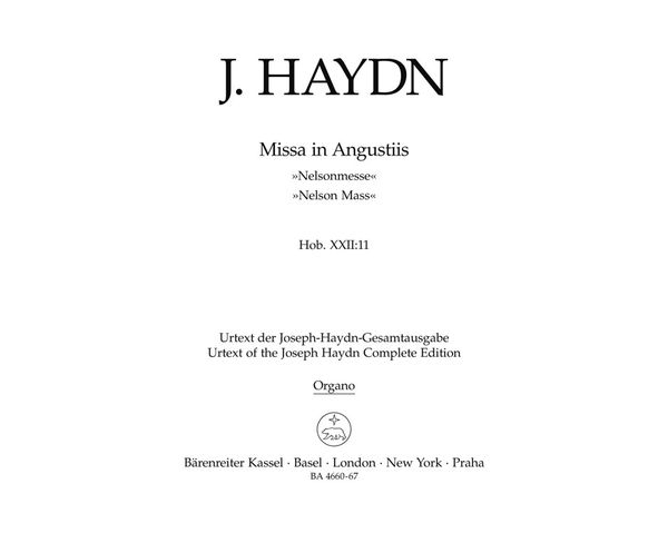 Missa In Angustiis : Nelson-Mass, Missa In B-Flat Major - Theresa Mass Hob. XXII:11.