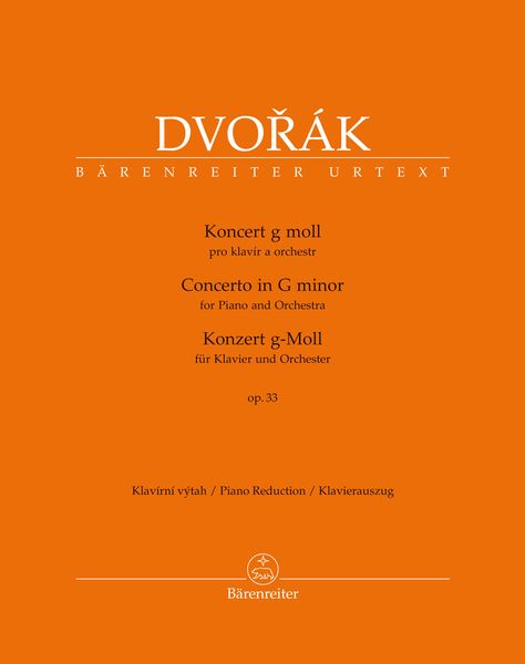 Concerto In G Minor, Op. 33 : For Piano and Orchestra / Piano reduction by Karel Solc.