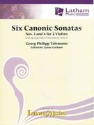 Six Canonic Sonatas, Nos. 3 and 4 : For 2 Violins / edited by Lynne Latham.