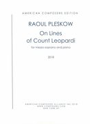 On Lines of Count Leopardi : For Mezzo Soprano and Piano (2018).