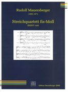 Streichquartett Fis-Moll, RMWV 449 (1918/19).