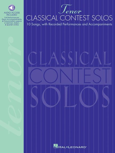 Classical Contest Solos : Tenor - 10 Songs, With Recorded Performances.