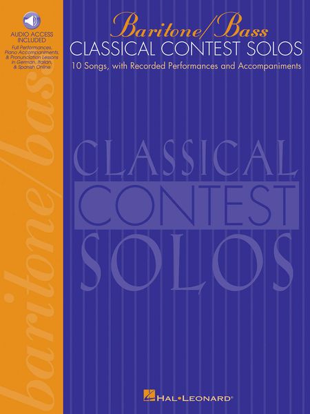 Classical Contest Solos : Baritone/Bass - 10 Songs, With Recorded Performances.