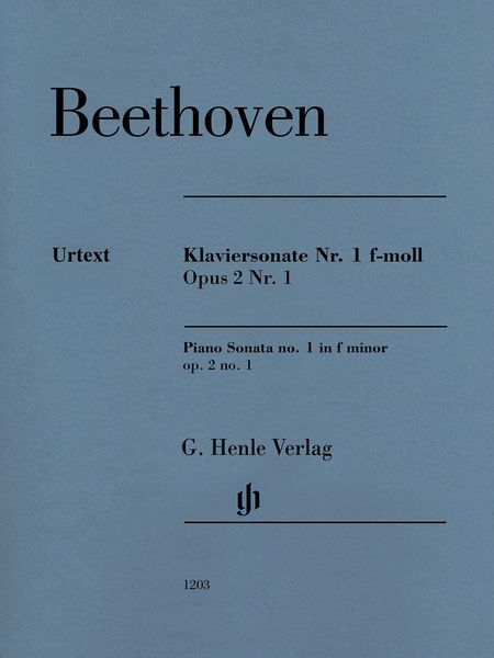 Klaviersonate Nr. 1 F-Moll, Op. 2, Nr. 1 / edited by Norbert Gertsch and Murray Perahia.