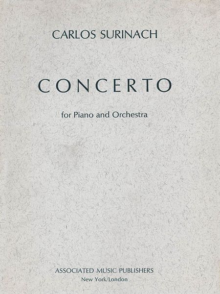 Concerto : For Piano & Orchestra.