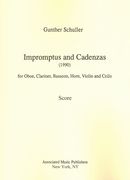 Impromptus and Cadenzas : For Oboe, Clarinet, Bassoon, Horn, Violin and Cello (1990).