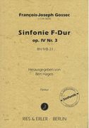 Sinfonie F-Dur, Op. IV Nr. 3, Rh 7/B21 / edited by Bert Hagels.