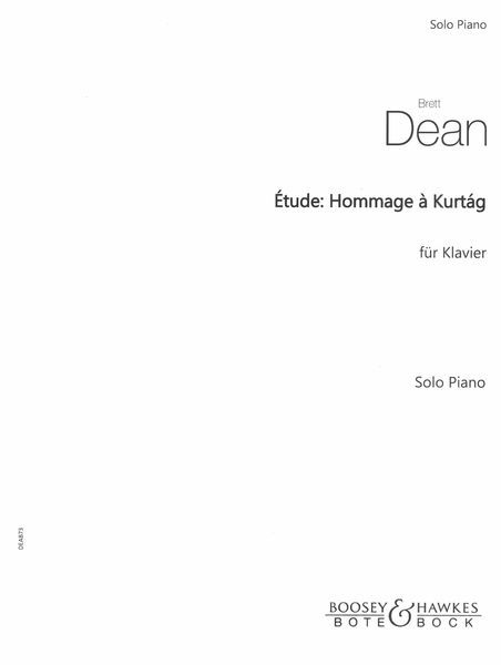 Etude - Hommage à Kurtág : For Solo Piano (2010).
