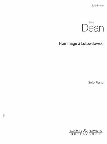 Hommage à Lutoslawski : For Solo Piano (2017).