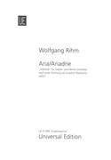 Aria/Ariadne : Szenarie Für Sopran und Kleines Orchester (2001).