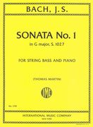 Sonata No. 1 In G Major, S. 1027 : For String Bass and Piano / transcribed and Ed. by Thomas Martin.