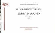 Essay In Sound : For The Piano (2011).